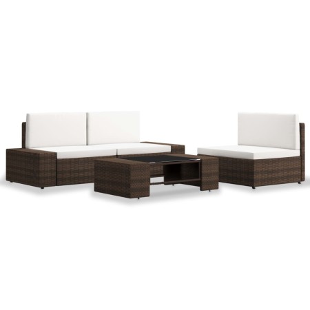 Juego de muebles de jardín 4 piezas ratán sintético marrón | Foro24.es | Tu tienda online para hogar, jardín y más Foro24.es