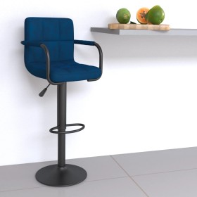 Taburete de cocina de terciopelo azul
