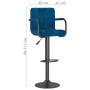 Taburete de cocina de terciopelo azul | Foro24.es | Tu tienda online para hogar, jardín y más Foro24.es