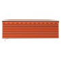 Toldo retráctil manual con persiana y LED naranja y marrón 4x3m de , Toldos - Ref: Foro24-3069305, Precio: 358,27 €