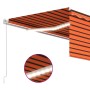 Toldo retráctil manual con persiana y LED naranja y marrón 4x3m | Foro24.es | Tu tienda online para hogar, jardín y más Foro24.es