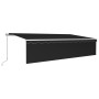 Toldo retráctil manual con persiana y LED antracita 6x3 m by , Awnings - Ref: Foro24-3069364, Price: 564,38 €, Discount: %