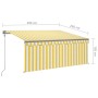 Toldo automático persiana LED sensor amarillo blanco 3x2,5 m de , Toldos - Ref: Foro24-3069393, Precio: 465,58 €, Descuento: %