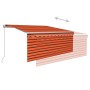 Toldo retráctil manual con persiana naranja y marrón 3,5x2,5 m | Foro24.es | Tu tienda online para hogar, jardín y más Foro24.es