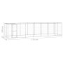 Perrera de exterior de acero galvanizado con techo 16,94 m² | Foro24.es | Tu tienda online para hogar, jardín y más Foro24.es