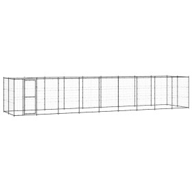 Perrera de exterior de acero con techo 21,78 m² by , Dog kennels and fences - Ref: Foro24-3082296, Price: 756,52 €, Discount: %