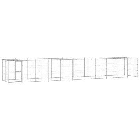 Perrera de exterior de acero galvanizado con techo 26,62 m² | Foro24.es | Tu tienda online para hogar, jardín y más Foro24.es
