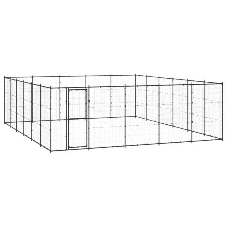 Perrera de exterior de acero 36,3 m² de , Casetas y cercados para perros - Ref: Foro24-3082324, Precio: 743,25 €, Descuento: %