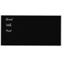 Pizarra magnética de pared vidrio templado negro 100x50 cm