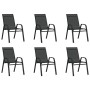 Sillas de jardín apilables 6 unidades textilene negro | Foro24.es | Tu tienda online para hogar, jardín y más Foro24.es