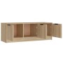 TV-Schrank aus Sonoma-Eichensperrholz, 102 x 35 x 36,5 cm von vidaXL, TV-Möbel - Ref: Foro24-811361, Preis: 66,16 €, Rabatt: %