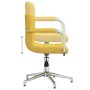 Silla de comedor giratoria de tela amarilla mostaza by , dining chairs - Ref: Foro24-3088069, Price: 105,45 €, Discount: %