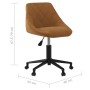 Silla de comedor giratoria de terciopelo marrón | Foro24.es | Tu tienda online para hogar, jardín y más Foro24.es