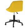 Silla de comedor giratoria de terciopelo amarillo mostaza by , dining chairs - Ref: Foro24-3089039, Price: 83,50 €, Discount: %