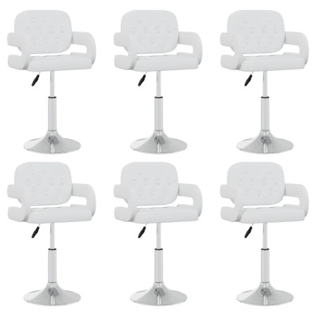 Sillas de comedor giratorias 6 uds cuero sintético blanco | Foro24.es | Tu tienda online para hogar, jardín y más Foro24.es