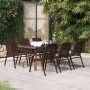 Juego de comedor de jardín 7 piezas marrón y negro by , Garden sets - Ref: Foro24-3095989, Price: 401,93 €, Discount: %