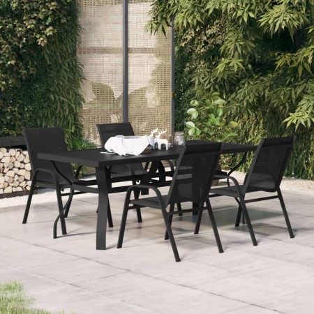 Juego de comedor para jardín 5 piezas negro | Foro24.es | Tu tienda online para hogar, jardín y más Foro24.es