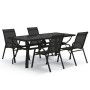 Juego de comedor para jardín 5 piezas negro | Foro24.es | Tu tienda online para hogar, jardín y más Foro24.es