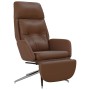 Sillón de relax y reposapiés cuero auténtico y sintético marrón | Foro24.es | Tu tienda online para hogar, jardín y más Foro24.es