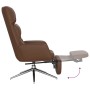 Sillón de relax y reposapiés cuero auténtico y sintético marrón de , Sillones - Ref: Foro24-3097744, Precio: 185,02 €