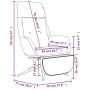 Sillón de relax y reposapiés cuero auténtico y sintético marrón de , Sillones - Ref: Foro24-3097744, Precio: 185,02 €