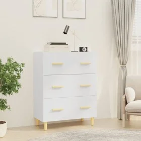 Weißes Sperrholz-Sideboard 70x34x90 cm von vidaXL, Sideboards - Ref: Foro24-812150, Preis: 92,63 €, Rabatt: %