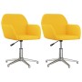 Sillas de comedor giratorias 2 unidades tela amarillo mostaza de , Sillas de comedor - Ref: Foro24-3103039, Precio: 157,81 €,...