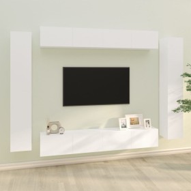 Set de muebles para TV 8 piezas madera