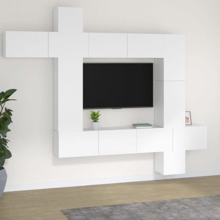 Set de muebles para TV 9 piezas madera contrachapada blanco de , Muebles TV - Ref: Foro24-3114654, Precio: 479,99 €, Descuent...