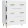 Weißes Sperrholz-Sideboard 70x34x90 cm von vidaXL, Sideboards - Ref: Foro24-812150, Preis: 93,85 €, Rabatt: %