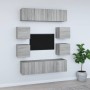 Set de muebles para TV 8 pzas madera contrachapada gris Sonoma von , TV-Möbel - Ref: Foro24-3120213, Preis: 210,78 €, Rabatt: %