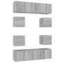 Set de muebles para TV 8 pzas madera contrachapada gris Sonoma von , TV-Möbel - Ref: Foro24-3120213, Preis: 210,78 €, Rabatt: %