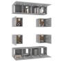 Set de muebles para TV 8 pzas madera contrachapada gris Sonoma von , TV-Möbel - Ref: Foro24-3120213, Preis: 210,78 €, Rabatt: %