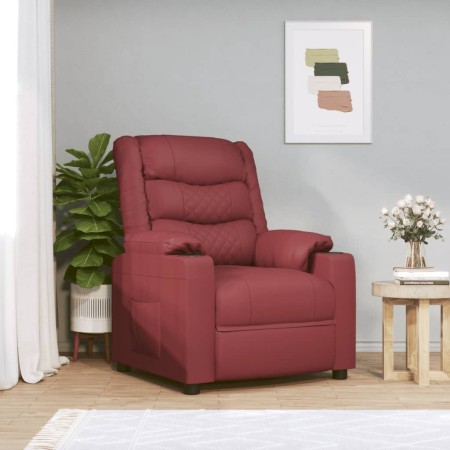 Sillón reclinable eléctrico de cuero sintético rojo tinto | Foro24.es | Tu tienda online para hogar, jardín y más Foro24.es