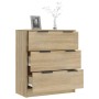Aparador de madera contrachapada color roble Sonoma 60x30x70 cm de vidaXL, Aparadores - Ref: Foro24-811073, Precio: 83,20 €, ...