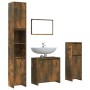 Set de muebles baño 4 pzas madera contrachapada roble ahumado de , Muebles de baño - Ref: Foro24-3143928, Precio: 196,25 €, D...