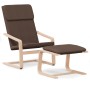 Sillón de relax con taburete tela marrón oscuro | Foro24.es | Tu tienda online para hogar, jardín y más Foro24.es