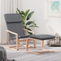 Sillón de relax con taburete tela gris oscuro by , Armchairs - Ref: Foro24-3154897, Price: 132,31 €, Discount: %