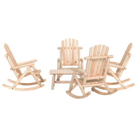 Juego de muebles de jardín 5 piezas madera maciza de abeto | Foro24.es | Tu tienda online para hogar, jardín y más Foro24.es
