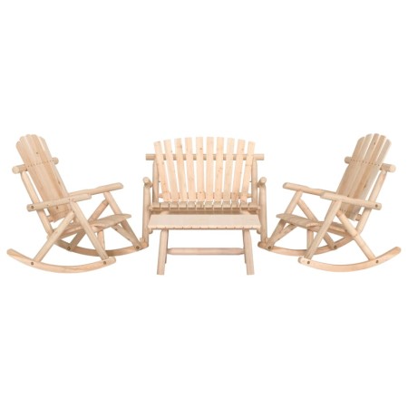 Juego de muebles de jardín 4 piezas madera maciza de abeto de , Conjuntos de jardín - Ref: Foro24-3185525, Precio: 515,57 €, ...