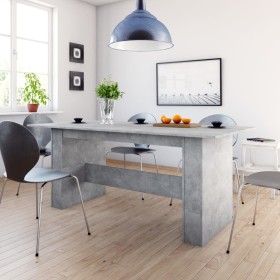 Mesa de comedor madera de ingeniería gris hormigón 180x90x76 cm by , Kitchen and dining tables - Ref: Foro24-800472, Price: 1...