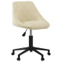 Silla de oficina giratoria de terciopelo crema | Foro24.es | Tu tienda online para hogar, jardín y más Foro24.es