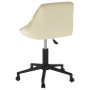 Silla de oficina giratoria de terciopelo crema | Foro24.es | Tu tienda online para hogar, jardín y más Foro24.es