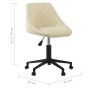 Silla de oficina giratoria de terciopelo crema | Foro24.es | Tu tienda online para hogar, jardín y más Foro24.es