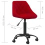 Silla de comedor terciopelo rojo tinto by , dining chairs - Ref: Foro24-335366, Price: 83,74 €, Discount: %