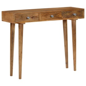 Mesa consola de madera maciza de mango 102x30x79