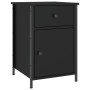 Mesita de noche madera contrachapada negro 40x42x60 cm | Foro24.es | Tu tienda online para hogar, jardín y más Foro24.es