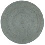 Alfombra de yute tejida a mano redonda verde oliva 210 cm | Foro24.es | Tu tienda online para hogar, jardín y más Foro24.es