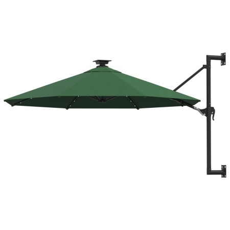 Sombrilla de jardín de pared con luces LED verde 300 cm | Foro24.es | Tu tienda online para hogar, jardín y más Foro24.es