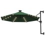 Sombrilla de jardín de pared con luces LED verde 300 cm | Foro24.es | Tu tienda online para hogar, jardín y más Foro24.es